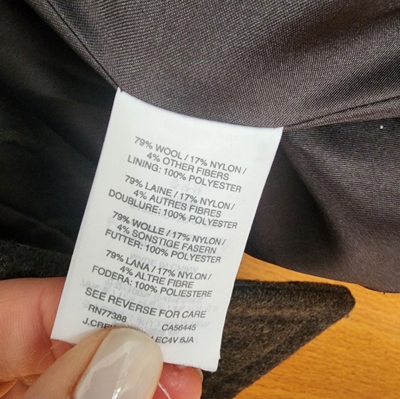 J Crew Melton Wool Coat, Heathered Grey Sz 10 Tall - Picture 8 of 10